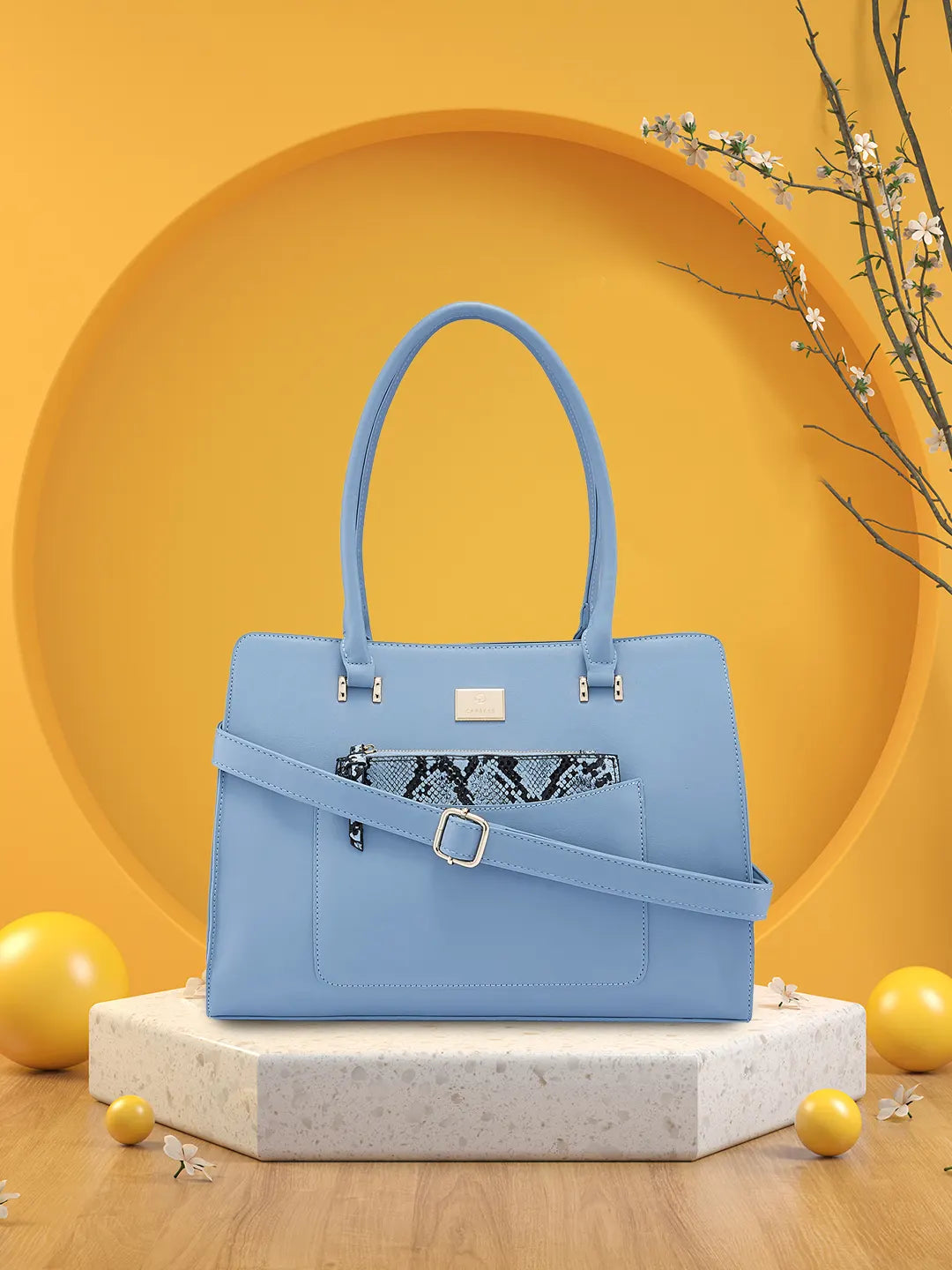 Buy Caprese Ellis Satchel Large Blue Rs 3039.2 Caprese Bags
