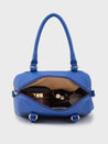 Caprese Erica Satchel Medium Blue Embroidered Women'S Handbag Blue