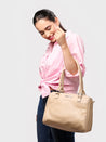 Caprese Fiona Satchel Medium Handbag Beige
