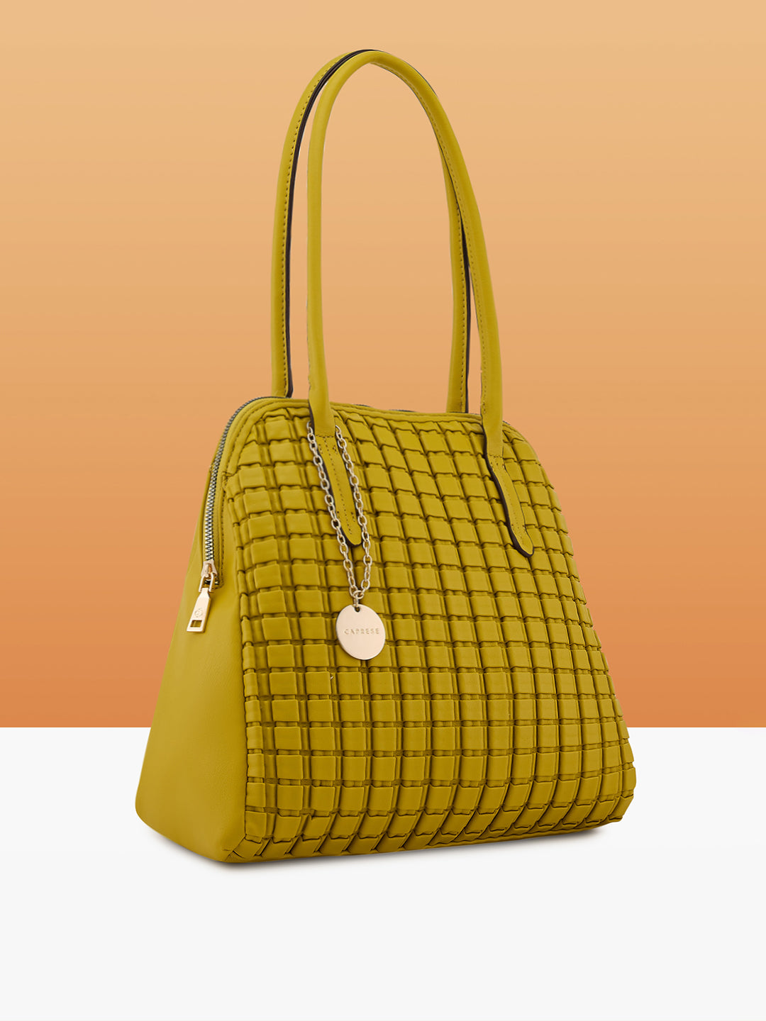 Buy Caprese Havana Large Pastel Yellow Satchel Bag