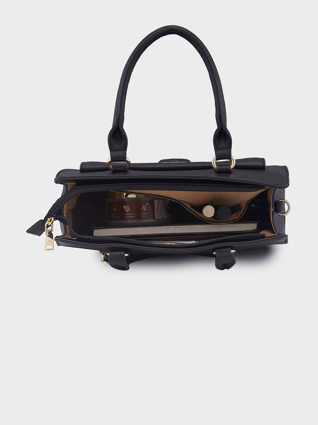 Buy Caprese Jackie Medium Black Satchel Bag @ 3299 | Caprese Bags