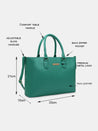 Caprese Juno Medium Satchel Metallic Faux Leather For Women Green