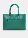 Caprese Juno Medium Satchel Metallic Faux Leather For Women Green