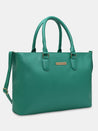 Caprese Juno Medium Satchel Metallic Faux Leather For Women Green