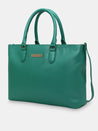 Caprese Juno Medium Satchel Metallic Faux Leather For Women Green