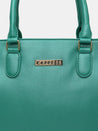 Caprese Juno Medium Satchel Metallic Faux Leather For Women Green