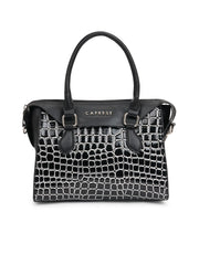 Caprese Lily Small Black / Silver
 Satchel Bag