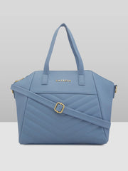 Caprese Lucya Medium Blue Satchel Bag