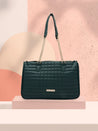 Caprese Maxim Satchel Large Dark Green