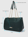 Caprese Maxim Satchel Large Dark Green