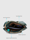 Caprese Maxim Satchel Large Dark Green