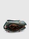 Caprese Maxim Satchel Large Dark Green