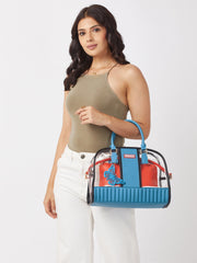Caprese Madonna Large Cerulean Satchel Bag