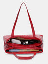 Caprese Merida Satchel Large Printed Women'S Handbag Red