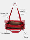 Caprese Merida Satchel Large Printed Women'S Handbag Red