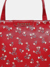 Caprese Merida Satchel Large Printed Women'S Handbag Red