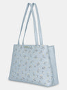 Caprese Merida Satchel Large Printed Women'S Handbag Sky Blue