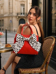 Caprese Mia Medium Red Satchel Bag