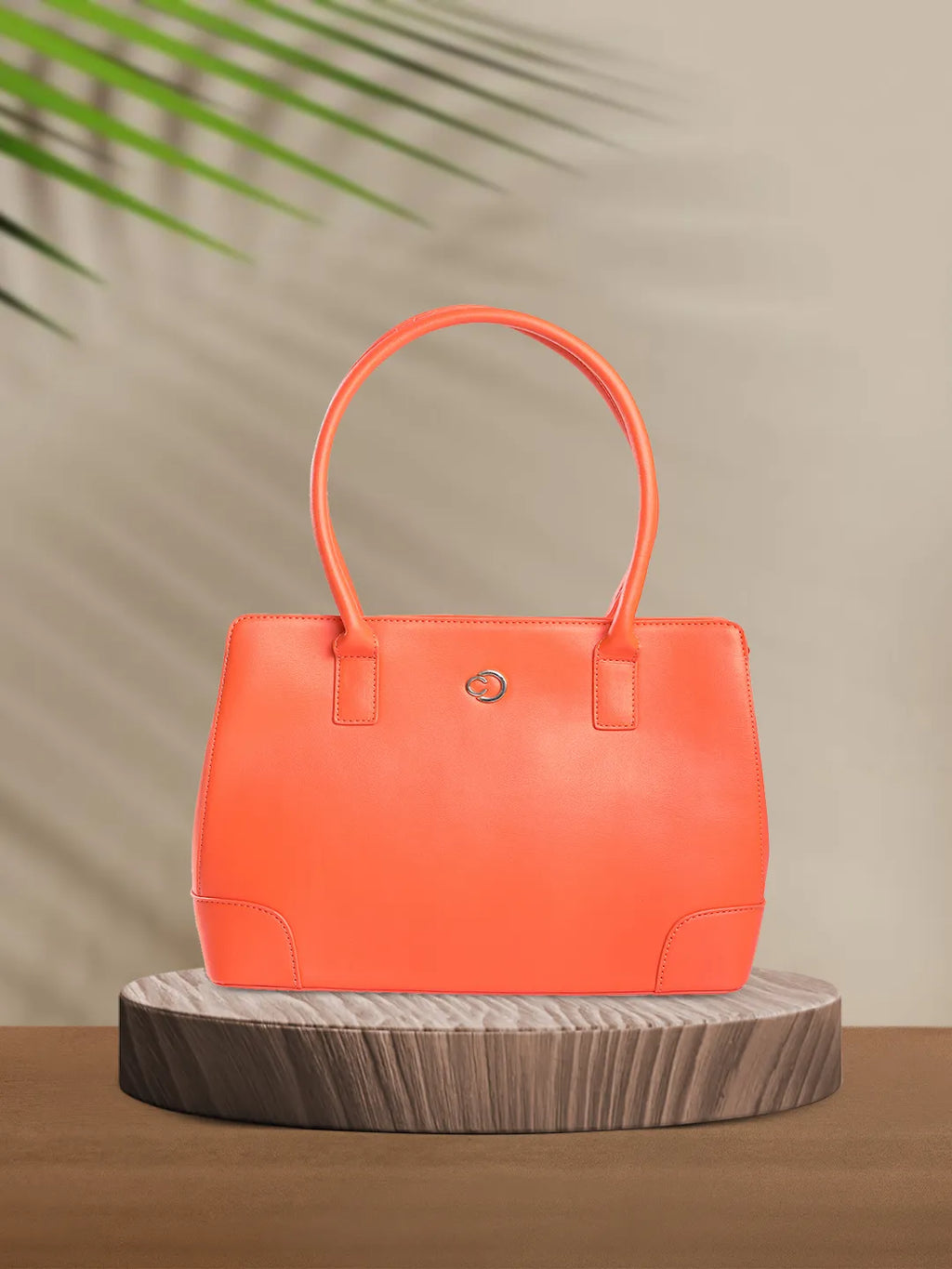 Buy Caprese Milan Satchel Medium Solid Women S Handbag Orange Rs 2399.2 Caprese Bags
