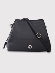 Caprese Milan Small Black Satchel Bag