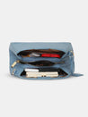 Caprese Milan Satchel Small Solid Women'S Handbag Blue