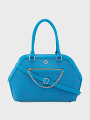 Caprese Mist Large Blue Satchel Bag