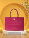 Caprese Mink Satchel Small Women Handbag |Shoulder Bag With Double Handle Fuschia