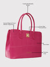 Caprese Mink Satchel Small Women Handbag |Shoulder Bag With Double Handle Fuschia