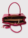 Caprese Mink Satchel Small Women Handbag |Shoulder Bag With Double Handle Fuschia