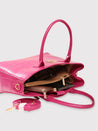 Caprese Mink Satchel Small Women Handbag |Shoulder Bag With Double Handle Fuschia