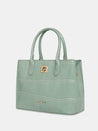 Caprese Mink Satchel Small Women Handbag |Shoulder Bag With Double Handle Mint