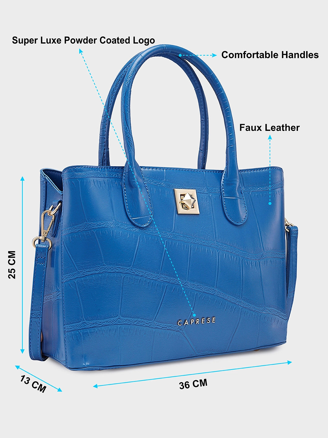Buy Caprese Mink Satchel Small Women Handbag Shoulder Bag With Double Handle Ultramarine Rs.2799 Caprese Bags