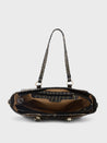 Caprese Miranda Satchel Large Croco Womens Handbag Black
