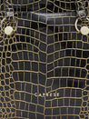 Caprese Miranda Satchel Large Croco Womens Handbag Black