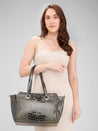 Caprese Miranda Satchel Large Croco Womens Handbag Black