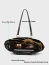 Caprese Miranda Satchel Large Croco Womens Handbag Black