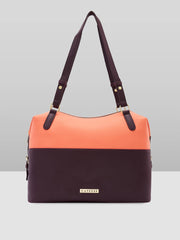 Caprese Oona Large Choco Brown Satchel Bag