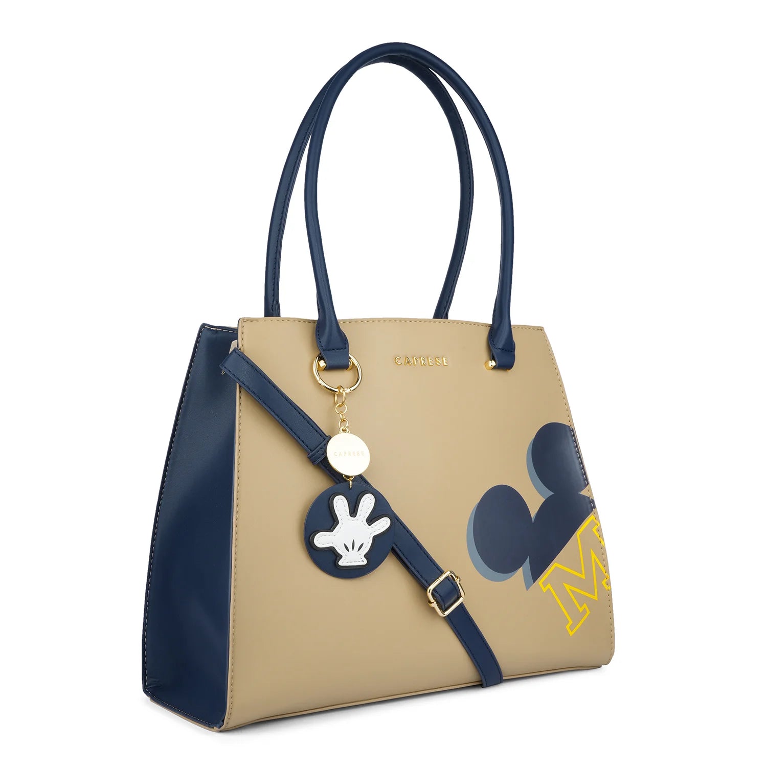 Caprese Disney Inspired Printed Mickey Mouse Collection Satchel Large Handbag