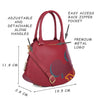 Caprese Disney Inspired Printed Mickey Mouse Collection Satchel Medium Handbag Red