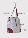 Caprese Remi Satchel Large Grey