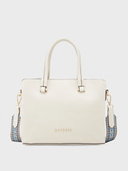 Caprese Rey Medium Beige Satchel Bag