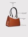 Caprese Rome Satchel Medium Tan