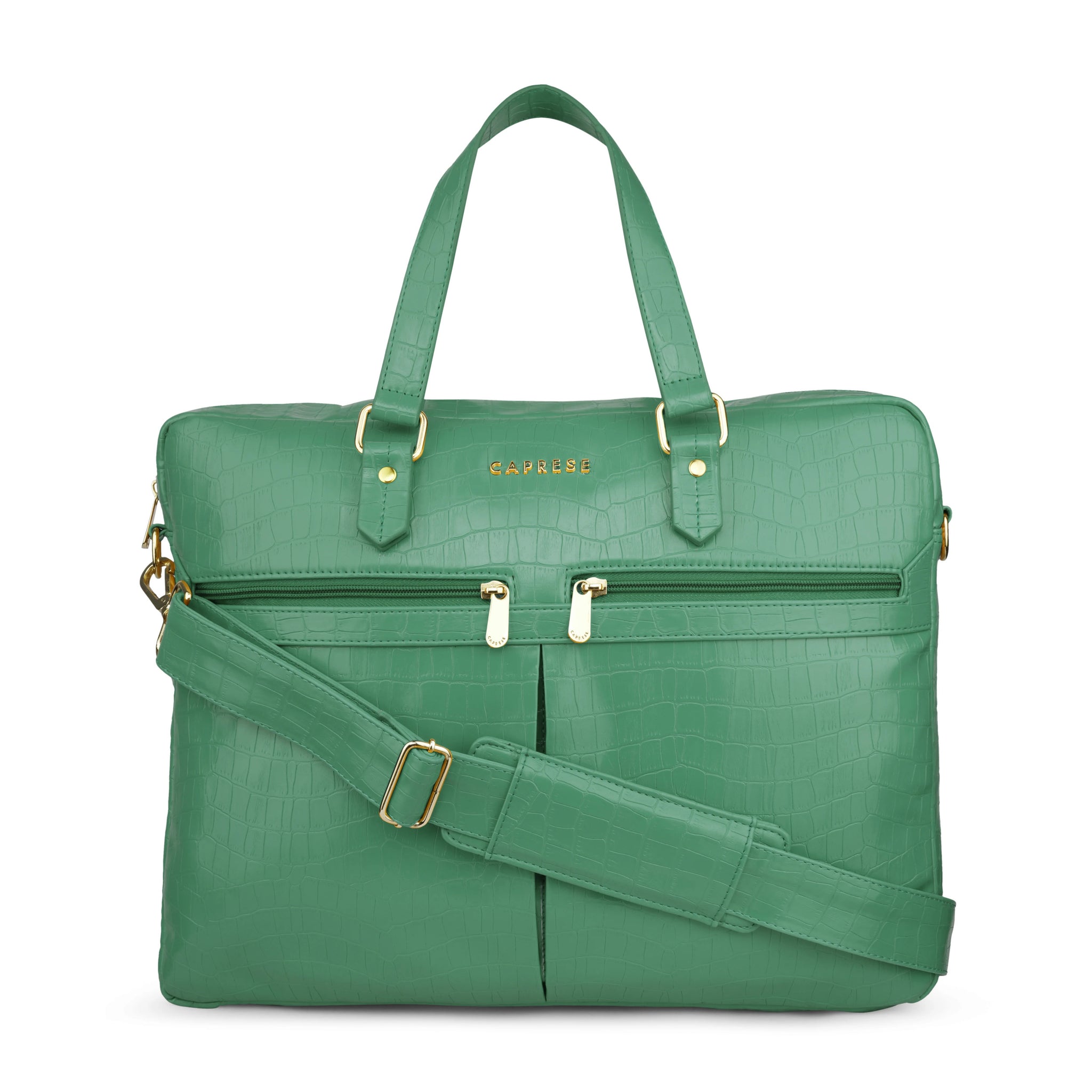 Buy Caprese Rylee Laptop Satchel Large Green Rs 1649.5 Caprese Bags
