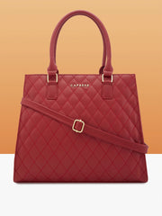 Caprese Sheena Large Red Satchel Bag