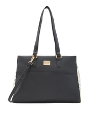 Caprese Shane Large Black Satchel Bag