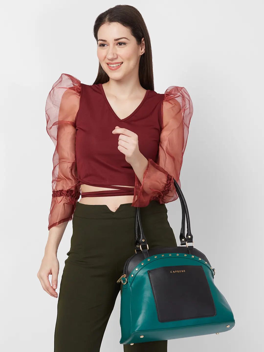 Caprese Shelby Satchel Large Black