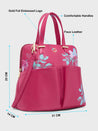 Caprese Shanaya Satchel Medium Printed Women'S Handbag Burgundy