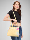 Caprese Shanaya Satchel Medium Printed Women's Handbag Yellow