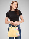 Caprese Shanaya Satchel Medium Printed Women's Handbag Yellow