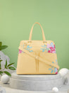 Caprese Shanaya Satchel Medium Printed Women's Handbag Yellow